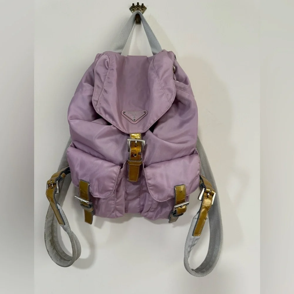 Prada Vintage Lavender Back Pack. Excellent Condition. 100% Authentic. - Picture 1 of 15
